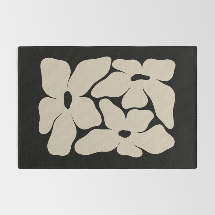 Vanilla Flower black Rug Gallery Image 2