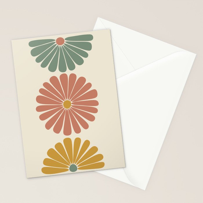 Retro Summer Daisies I Stationery Card Gallery Image 2
