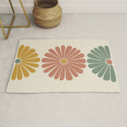 Retro Summer Daisies I Rug Gallery Image 1