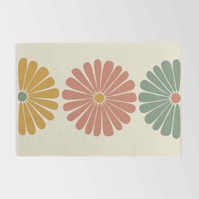 Retro Summer Daisies I Rug Gallery Image 2