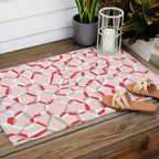 City life connections pearl pink Outdoor Rug Gallery Image 2