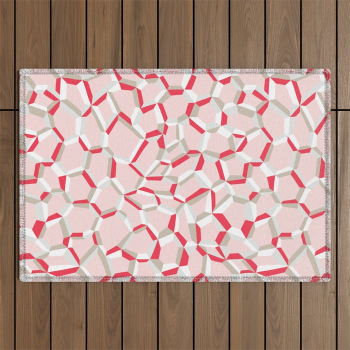 City life connections pearl pink Outdoor Rug Gallery Image 1
