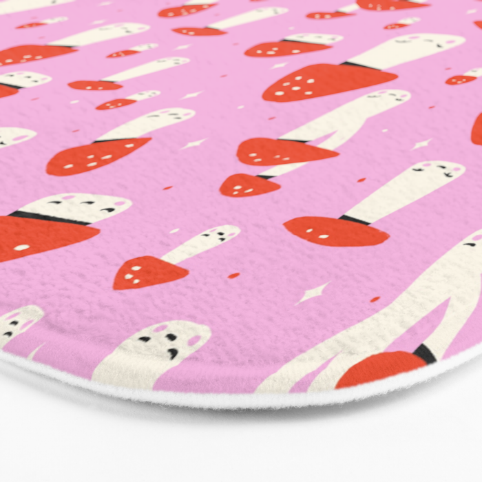 Cute Mushroom Pattern Bath Mat Gallery Image 3
