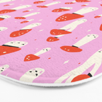 Cute Mushroom Pattern Bath Mat Gallery Image 3