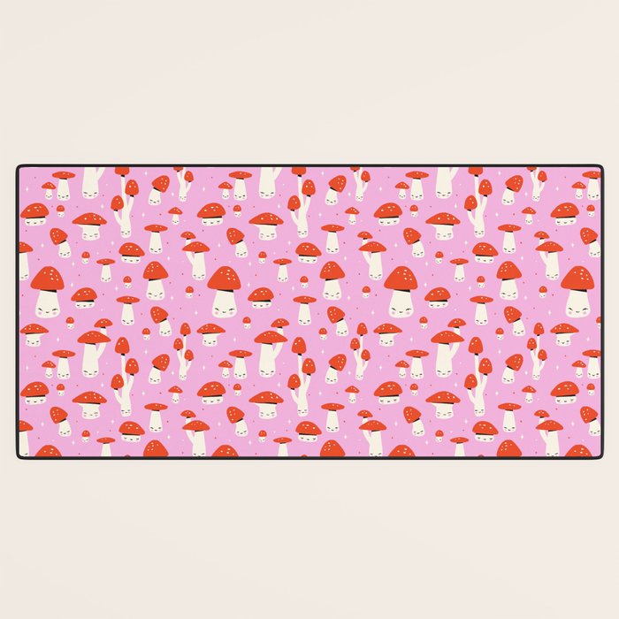 Cute Mushroom Pattern Desk Mat Gallery Image 3