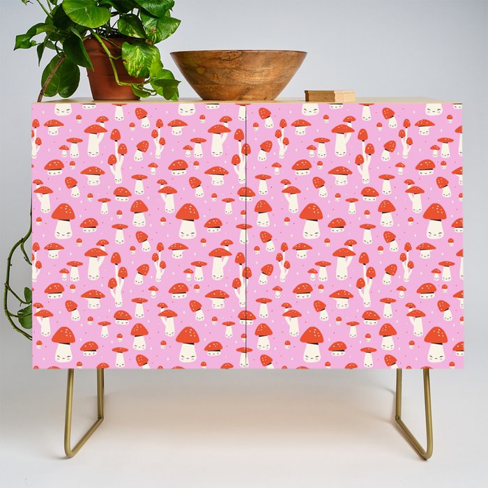 Cute Mushroom Pattern Credenza Gallery Image 1