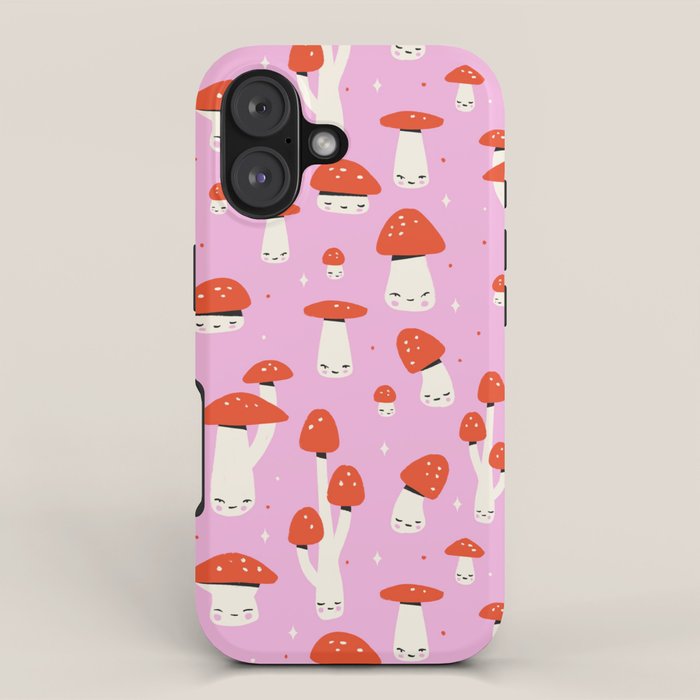 Cute Mushroom Pattern iPhone Case Gallery Image 1