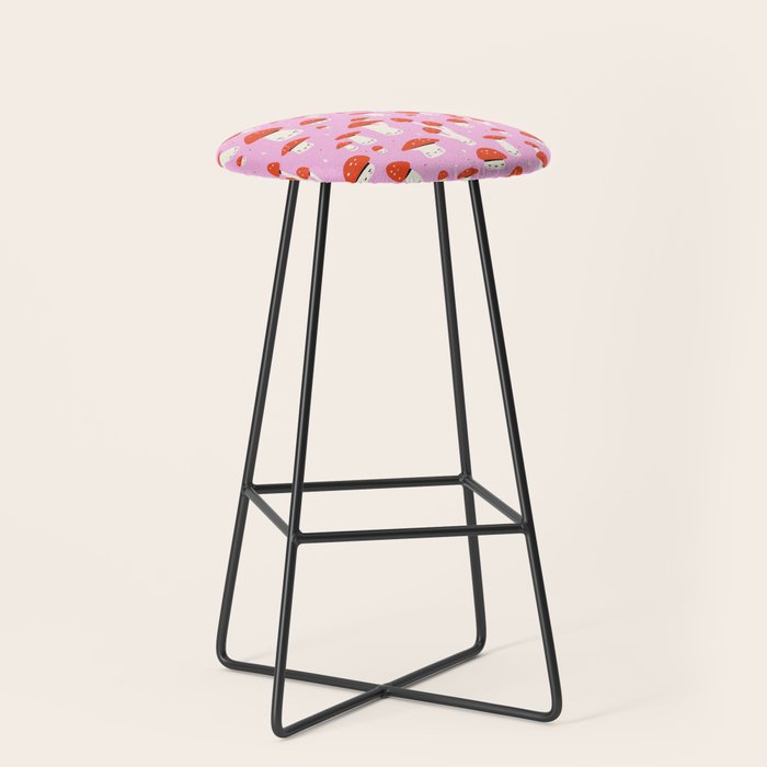 Cute Mushroom Pattern Stool Gallery Image 1