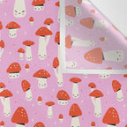 Cute Mushroom Pattern Wall Tapestry Gallery Image 3