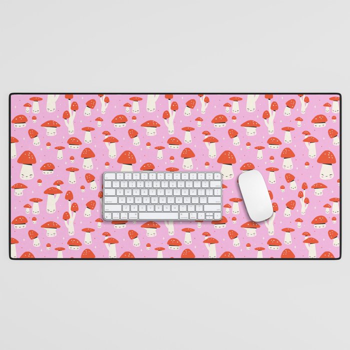 Cute Mushroom Pattern Desk Mat Gallery Image 1