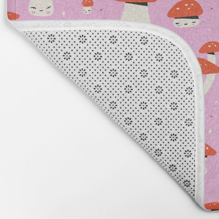Cute Mushroom Pattern Bath Mat Gallery Image 2