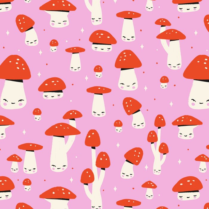 Cute Mushroom Pattern Coffee Mug Gallery Image 2