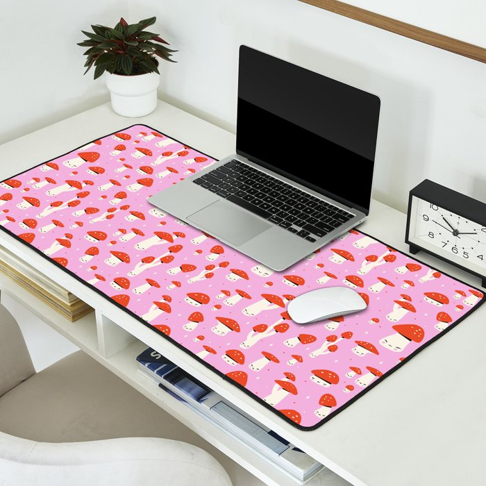 Cute Mushroom Pattern Desk Mat Gallery Image 2
