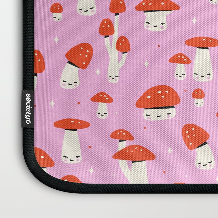 Cute Mushroom Pattern Laptop Sleeve Gallery Image 3