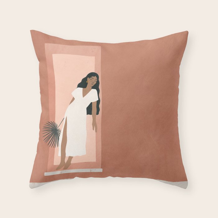the doorway Throw Pillow