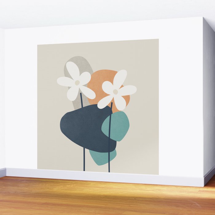 Abstract Flowers 3 Wall Mural Gallery Image 2