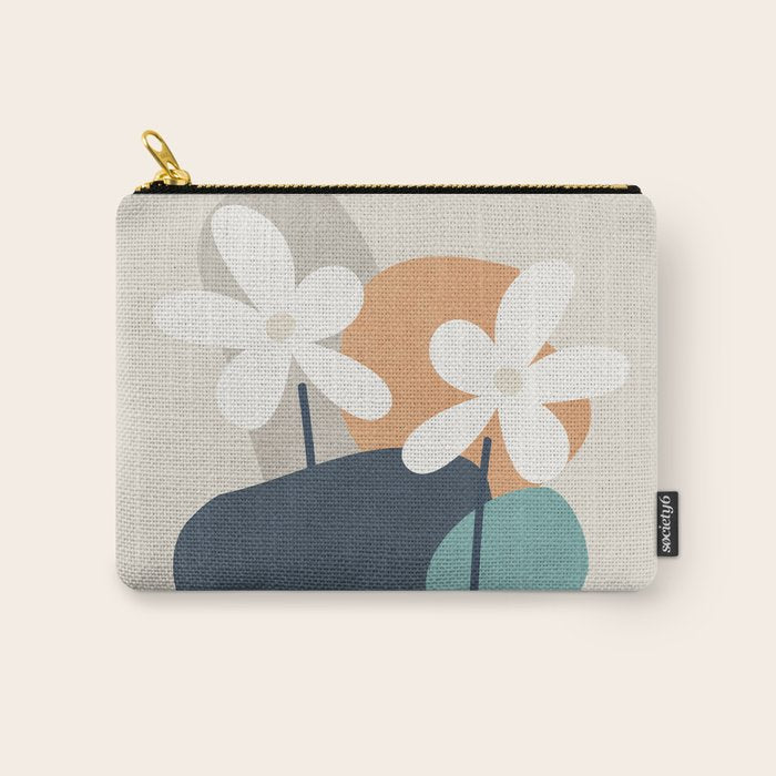 Abstract Flowers 3 Carry All Pouch Gallery Image 1
