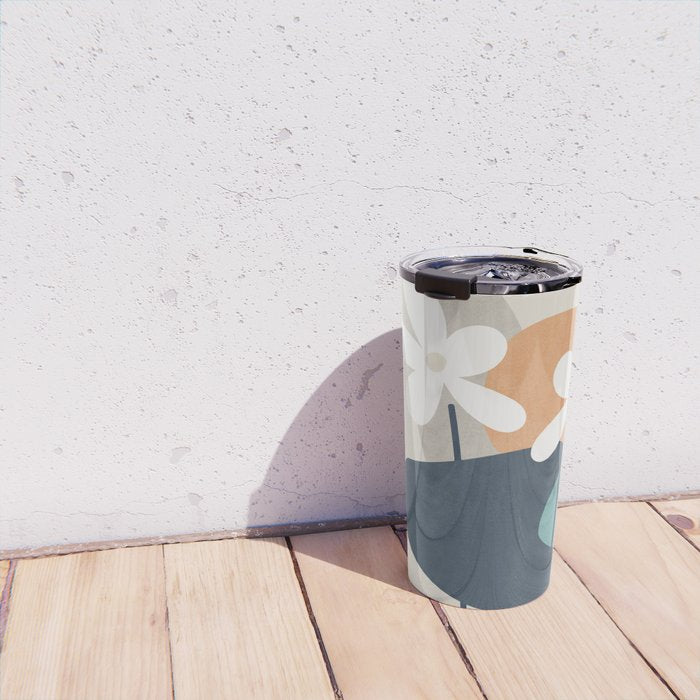 Abstract Flowers 3 Travel Mug Gallery Image 4