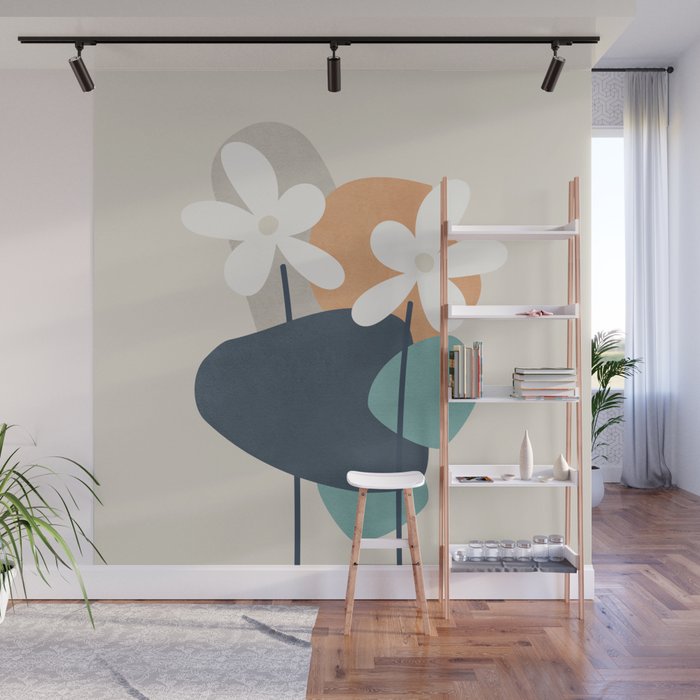 Abstract Flowers 3 Wall Mural Gallery Image 1