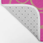 Hot Pink & Gold Circles Bath Mat Gallery Image 2