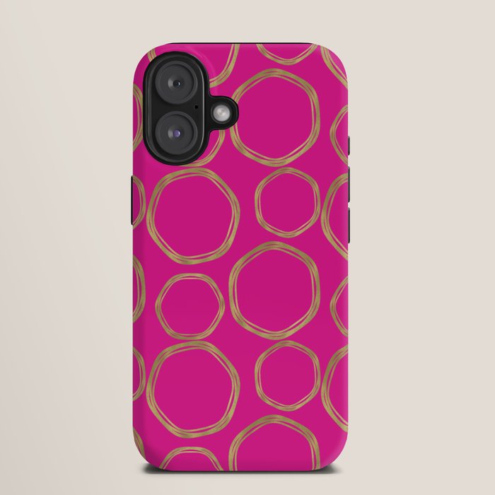 Hot Pink & Gold Circles iPhone Case Gallery Image 9