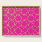 Hot Pink & Gold Circles Serving Tray Gallery Image 1