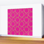 Hot Pink & Gold Circles Wall Mural Gallery Image 2