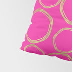 Hot Pink & Gold Circles Pillow Sham Gallery Image 4