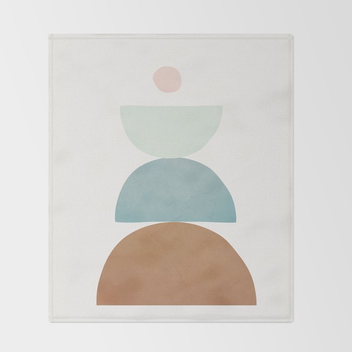 Soft Abstract Shapes 06 Throw Blanket Gallery Image 2