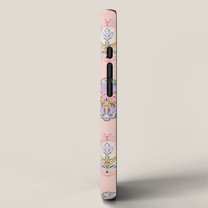 Enchanting Victorian Floral Frame: A Burst of Color and Elegance iPhone Case Gallery Image 2