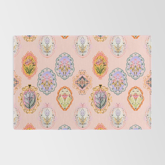 Enchanting Victorian Floral Frame: A Burst of Color and Elegance Rug Gallery Image 2