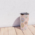 Enchanting Victorian Floral Frame: A Burst of Color and Elegance Travel Mug Gallery Image 4