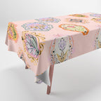 Enchanting Victorian Floral Frame: A Burst of Color and Elegance Tablecloth Gallery Image 1