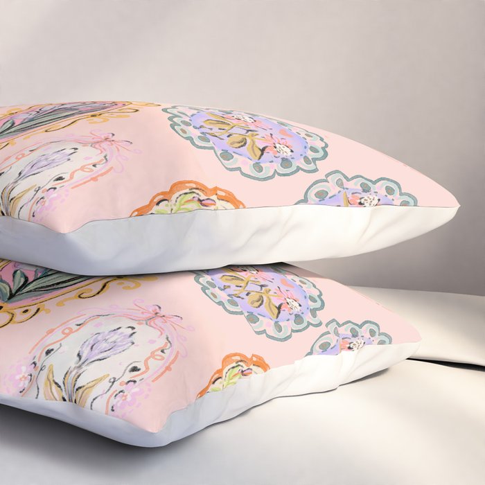 Enchanting Victorian Floral Frame: A Burst of Color and Elegance Pillow Sham Gallery Image 3