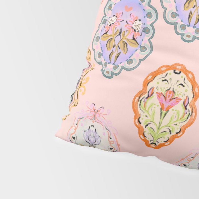 Enchanting Victorian Floral Frame: A Burst of Color and Elegance Pillow Sham Gallery Image 4