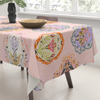Enchanting Victorian Floral Frame: A Burst of Color and Elegance Tablecloth Gallery Image 3