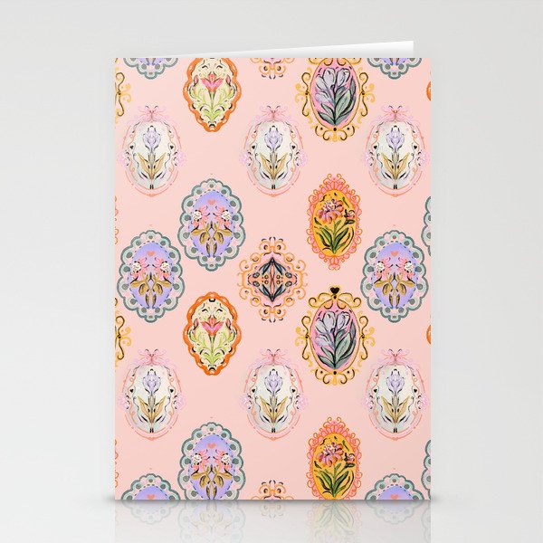 Enchanting Victorian Floral Frame: A Burst of Color and Elegance Stationery Card Gallery Image 2