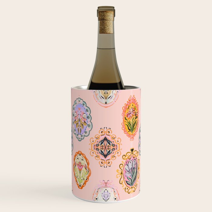 Enchanting Victorian Floral Frame: A Burst of Color and Elegance Wine Chiller Gallery Image 1