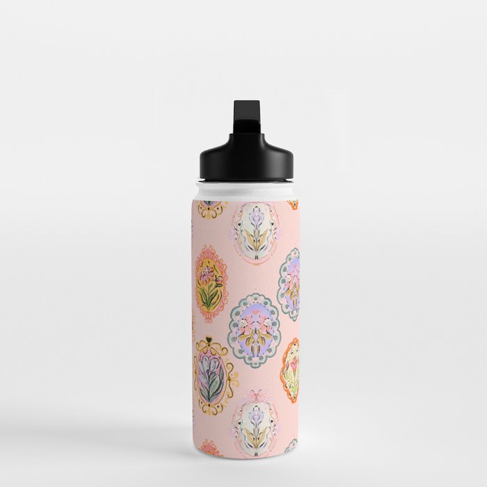 Enchanting Victorian Floral Frame: A Burst of Color and Elegance Water Bottle Gallery Image 3
