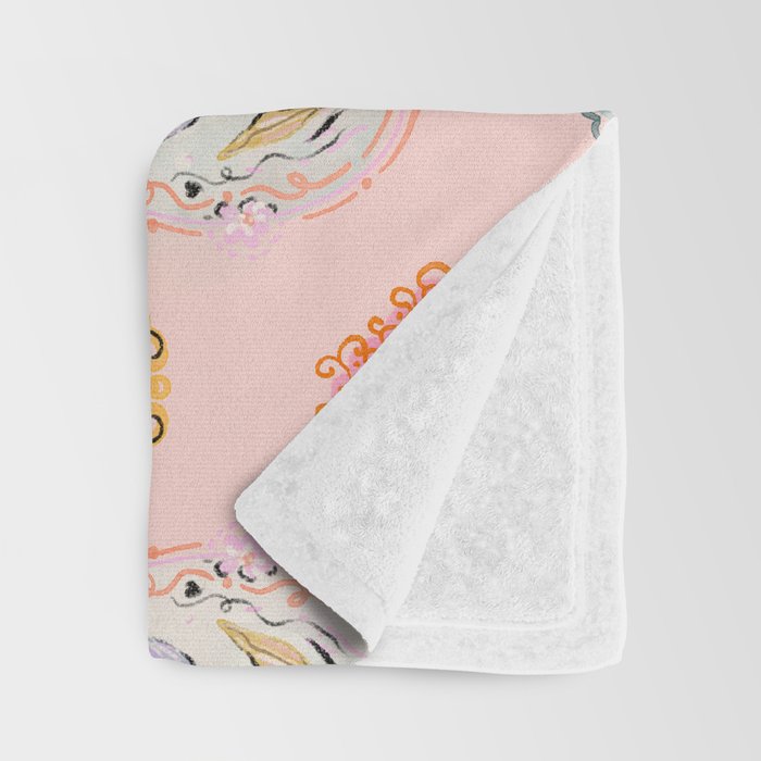 Enchanting Victorian Floral Frame: A Burst of Color and Elegance Throw Blanket Gallery Image 3