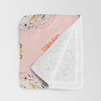 Enchanting Victorian Floral Frame: A Burst of Color and Elegance Throw Blanket Gallery Image 3
