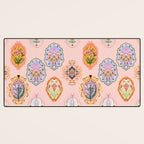 Enchanting Victorian Floral Frame: A Burst of Color and Elegance Desk Mat Gallery Image 3