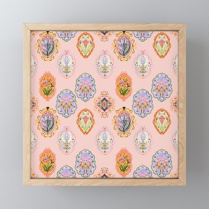 Enchanting Victorian Floral Frame: A Burst of Color and Elegance Mini Art Print Gallery Image 1