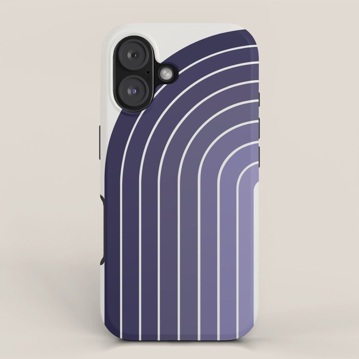 Gradient Arch XI Lavender Dusk Mid Century Modern Rainbow iPhone Case Gallery Image 1