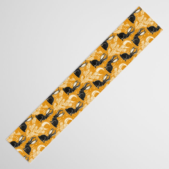 Jackalope - marigold and black  Table Runner Gallery Image 3