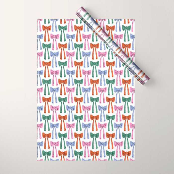 Coquette colorful bows Wrapping Paper Gallery Image 1