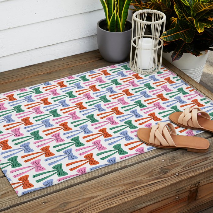 Coquette colorful bows Outdoor Rug Gallery Image 2