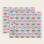 Coquette colorful bows Placemat Gallery Image 1
