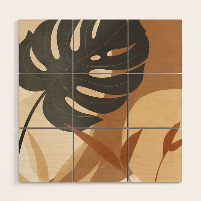 Branches and Leaves Design 02 Wood Wall Art Gallery Image 1