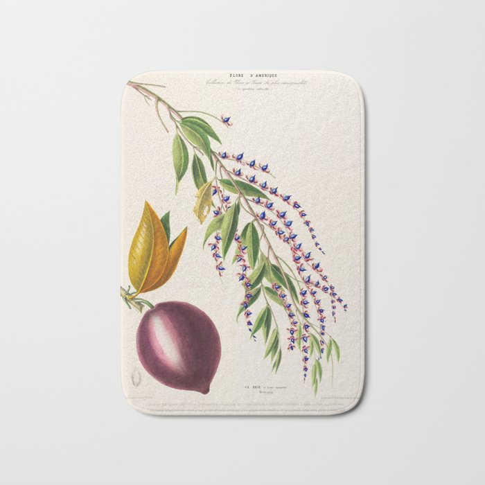 Plum from "Flore dâAmÃ©rique" by Ãtienne Denisse, 1840s Bath Mat Gallery Image 1
